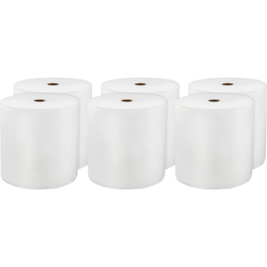 Picture of LoCor Hardwound Roll Towels - 1 Ply - 8in x 800 ft - White - Virgin Fiber - 6 / Carton