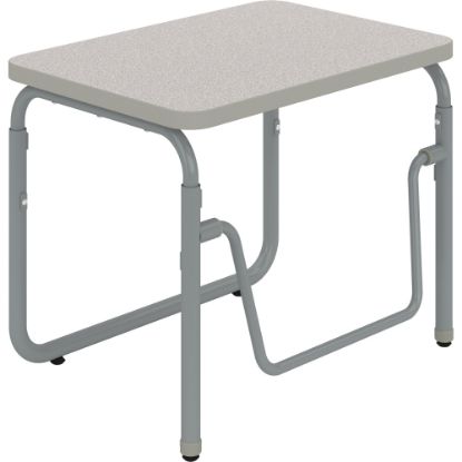 Picture of Safco AlphaBetter 2.0 Height-Adjustable Sit/Stand 28inW Student Desk With Pendulum Bar, Pebble Gray