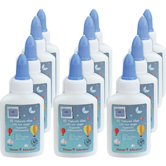 Picture of Sparco Washable School Glue, 1.25 Oz, White, Box Of 12 Bottles