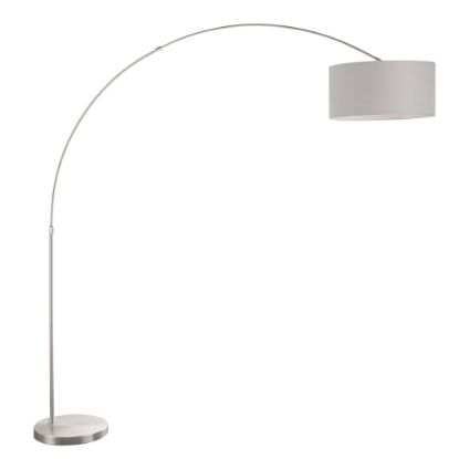 Picture of Lumisource Salon Contemporary Floor Lamp, Satin Nickel/Grey