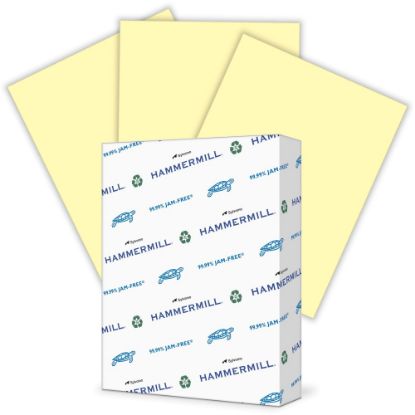 Picture of Hammermill Colors Color Multi-Use Printer & Copy Paper, 1 Ream, Canary, Letter (8.5in x 11in), 500 Sheets Per Ream, 24 Lb, 96 Brightness, 30% Recycled