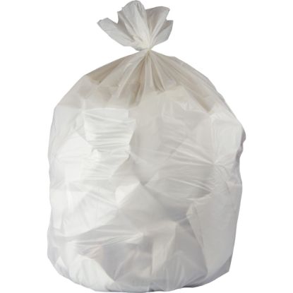 Picture of Genuine Joe 16-gallon Linear Low-Density Bags - 16 gal Capacity - 24in Width x 32in Length - 0.40 mil (10 Micron) Thickness - Low Density - White - Resin - 500/Carton - Waste Disposal