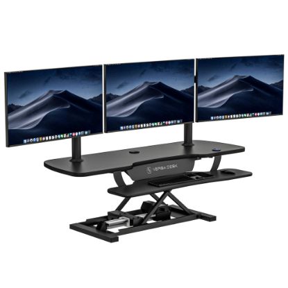 Picture of VersaDesk Power Pro Sit-To-Stand Electric Height-Adjustable Desk Riser, 48in x 24in, Black