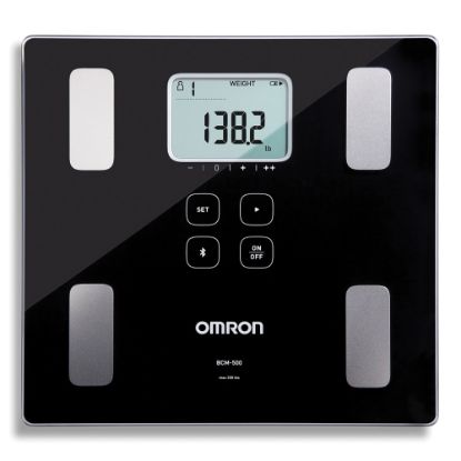 Picture of Omron BCM-500 Body Composition Bathroom Scale, 11in x 11.2in, Black