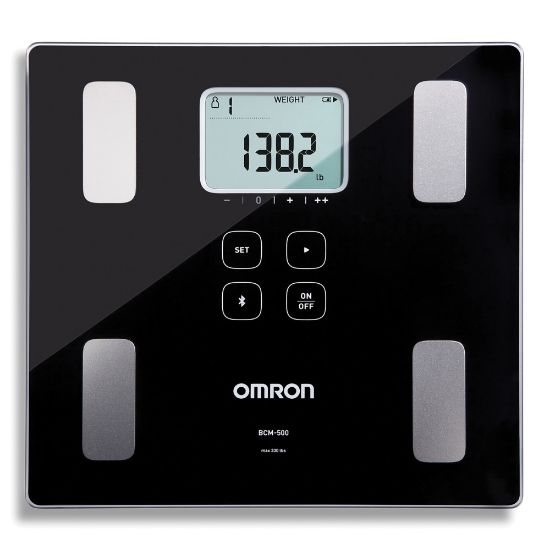 Picture of Omron BCM-500 Body Composition Bathroom Scale, 11in x 11.2in, Black