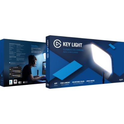 Picture of Corsair Spot Light - 9.8in Height - 13.8in Width - LED Bulb - 2500 lm Lumens - Desk Mountable, Floor-mountable, Wall Mountable - for Studio, Desk, Deck