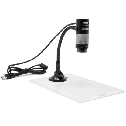 Picture of Plugable USB 2.0 Digital Microscope with Flexible Arm Observation Stand - Compatible with Windows, Mac, Linux (2MP, 250x Magnification)