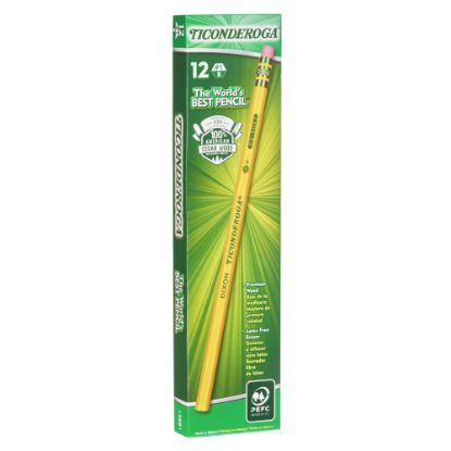 Picture of Ticonderoga Wood Case #1 Pencils, B Extra-Soft Lead, Yellow Barrel, Box Of 12