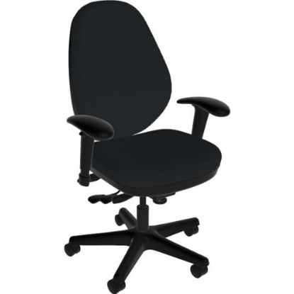 Picture of Sitmatic GoodFit Multifunction High-Back Chair With Adjustable Arms, Black/Black