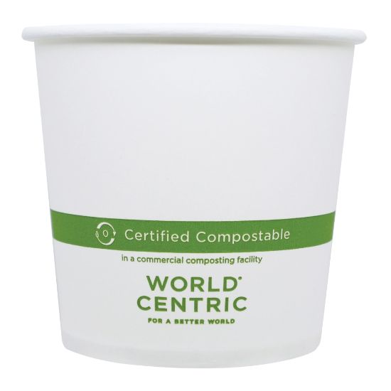 Picture of World Centric Paper Bowls, 24 Oz, White, Carton Of 500 Bowls