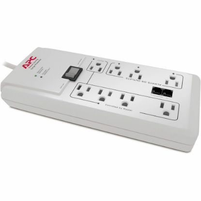 Picture of APC SurgeArrest P8GT Power-Saving 8-Outlet Surge Protector, 6', White