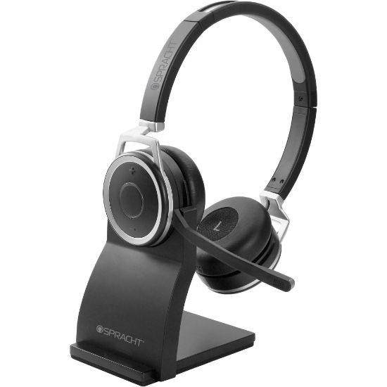 Picture of SprachtZUMBT Prestige Wireless Bluetooth Over-the-Head Binaural Headset, Black