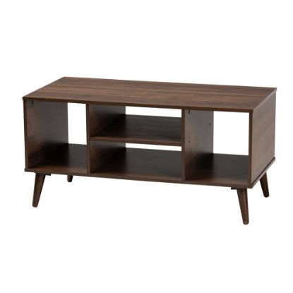 Picture of Baxton Studio Mid-Century Modern Wood Coffee Table, 19-9/16inH x 40inW x 19-9/16inD, Walnut