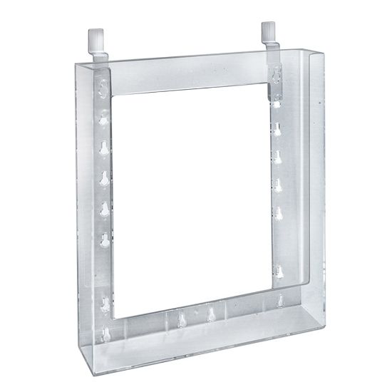 Picture of Azar Displays Styrene Letter-Size Brochure Holders, Slatwall, 11 1/4inH x 9 1/8inW x 1 1/4inD, Clear, Pack Of 10