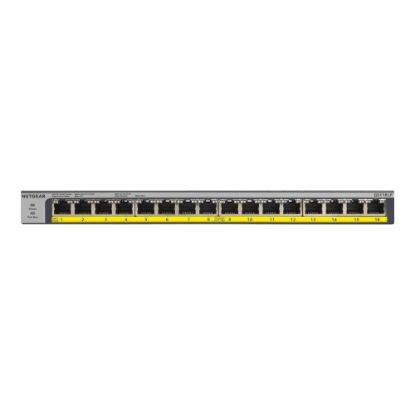 Picture of Netgear 16-Port 76W PoE/PoE+ Gigabit Ethernet Unmanaged Switch - 16 Ports - 2 Layer Supported - Twisted Pair - Wall Mountable, Rack-mountable, Desktop - Lifetime Limited Warranty