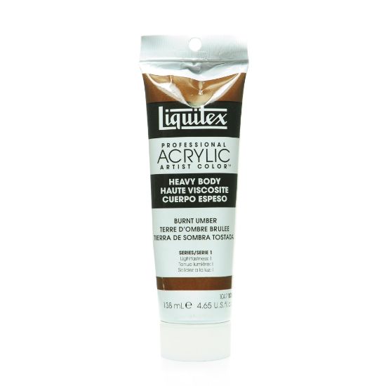 Picture of Liquitex Heavy Body Professional Artist Acrylic Colors, 4.65 Oz, Burnt Umber, Pack Of 2