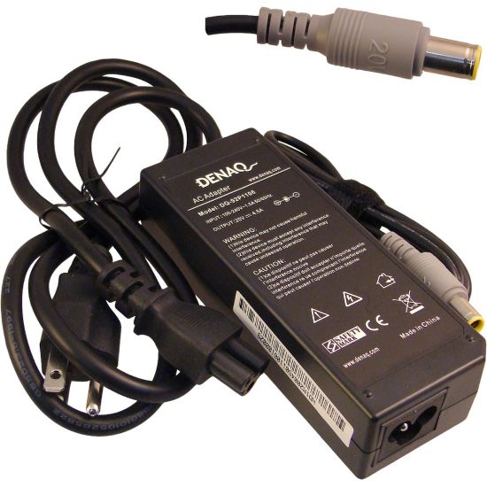 Picture of DENAQ DQ-92P1106-7755 - Power adapter - for Lenovo ThinkPad R400, R500, R61u, SL300, SL400, SL500, T400, T500, T61u, W500, X200, X200