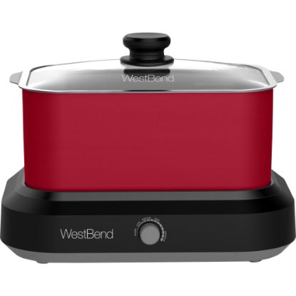 Picture of West Bend 6-Quart Oblong Slow Cooker, Red