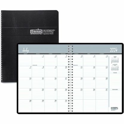 Picture of House of Doolittle Academic Monthly Planner, 8 1/2in x 11in, Black, July 2022 to August 2023