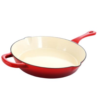 Picture of Crock-Pot Artisan Enameled Cast Iron Skillet, 12in, Scarlet Red