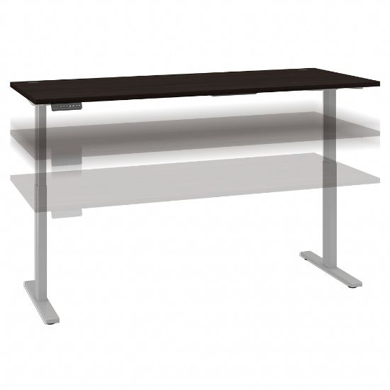 Picture of Bush Business Furniture Move 60 Series Electric 72inW Height-Adjustable Standing Desk, Black Walnut/Cool Gray Metallic, Standard Delivery