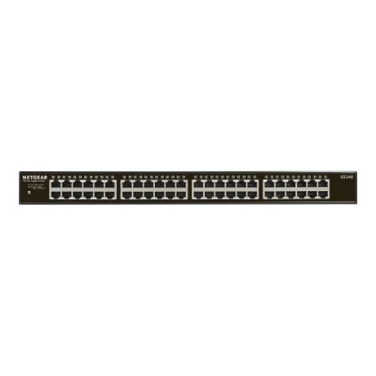 Picture of NETGEAR GS348 - Switch - unmanaged - 48 x 10/100/1000 - desktop, rack-mountable - AC 110/240 V