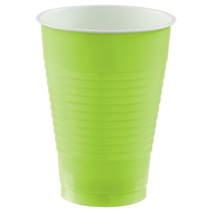 Picture of Amscan 436811 Plastic Cups, 12 Oz, Kiwi Green, 50 Cups Per Pack, Case Of 3 Packs