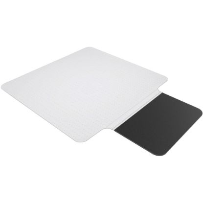 Picture of ES ROBBINS Sit or Stand Mat with Lip - Pile Carpet - 53in Length x 36in Width - Lip Size 18in Length x 20in Width - Rectangular - Vinyl, Foam - Clear - 1Each