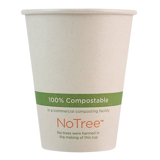 Picture of World Centric NoTree Paper Hot Cups, 8 Oz, Natural, Pack Of 1,000 Cups