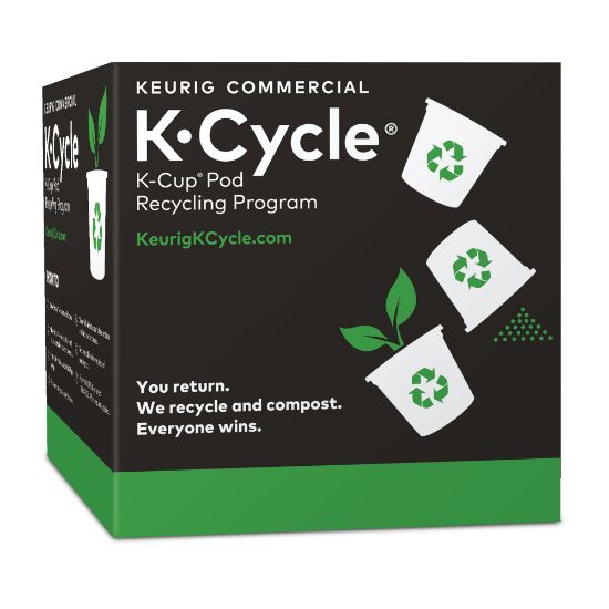 Picture of Keurig K-Cycle Small Bins, 10inH x 10inW x 10inD, Black/Green, Pack Of 5 Bins