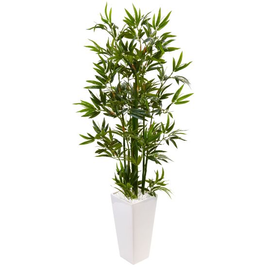 Picture of Nearly Natural 4-1/2ft Polyester Artificial Bamboo Tree in Tower Planter