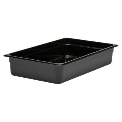 Picture of Cambro Camwear GN 1/1 Size 4in Food Pans, 4inH x 12-3/4inW x 20-7/8inD, Black, Set Of 6 Pans