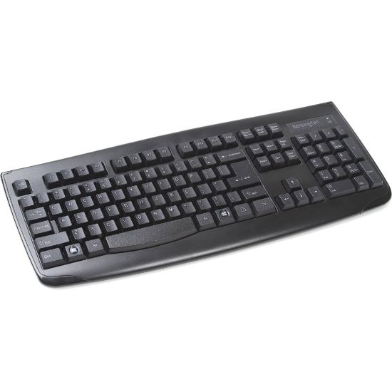 Picture of Kensington Pro Fit Wireless Keyboard - Black - Wireless Connectivity - RF - USB Interface - QWERTY Layout - Computer - Membrane Keyswitch - Black