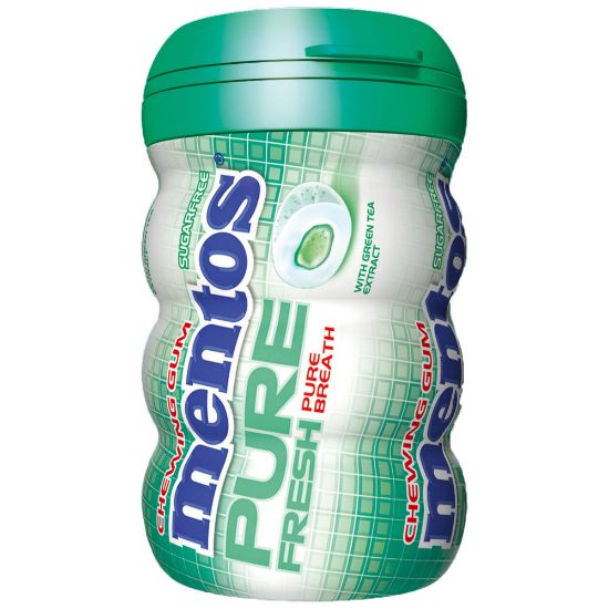 Picture of Mentos Pure Fresh Spearmint Gum Bottles, 3.53 Oz, Pack Of 4