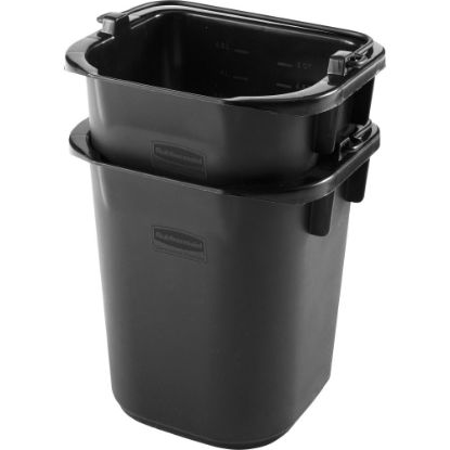 Picture of Rubbermaid Commercial Executive 5-quart Heavy-duty Pail - 1.25 gal - Heavy Duty, Durable, Molded Handle - 8.5in x 7.5in - Polypropylene - Black - 1 Each