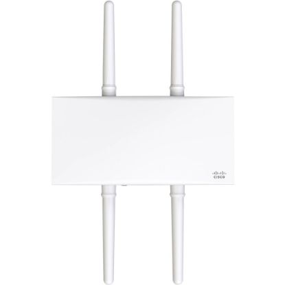 Picture of Meraki MR76 Dual Band IEEE 802.11 a/b/g/n/ac/ax 1.70 Gbit/s Wireless Access Point - Outdoor - 2.40 GHz, 5 GHz - 4 x External Antenna(s) - External - MIMO Technology - 1 x Network (RJ-45) - Gigabit Ethernet - PoE Ports - 15 W - IP67