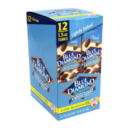 Picture of Blue Diamond Low-Sodium Lightly Salted Almonds, 1.5 Oz, Box Of 12 Packs