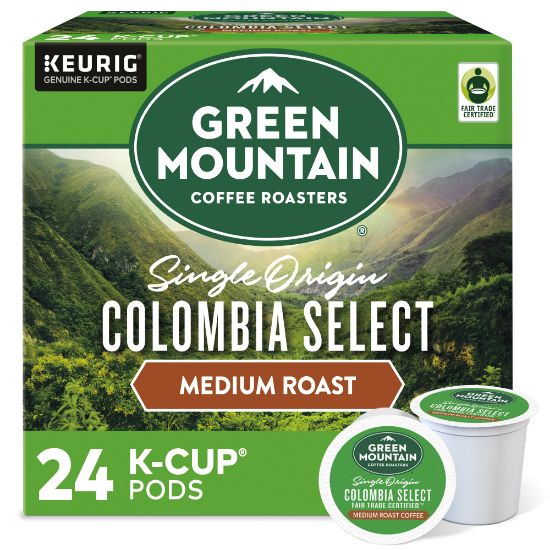 Picture of Green Mountain Coffee Single-Serve Coffee K-Cup Pods, Colombian Fair Trade Select, Carton Of 24