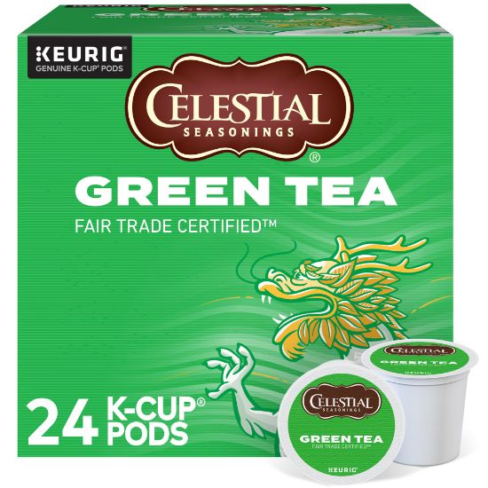 Picture of Celestial Seasonings Single-Serve K-Cup Pods, Green Tea, Box Of 24