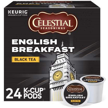 Picture of Celestial Seasonings Single-Serve K-Cup Pods, English Breakfast Tea, Box Of 24