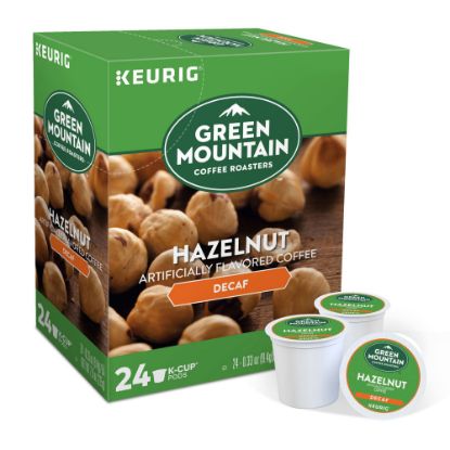 Picture of Green Mountain Coffee Single-Serve Coffee K-Cup Pods, Decaffeinated, Hazelnut, Carton Of 24