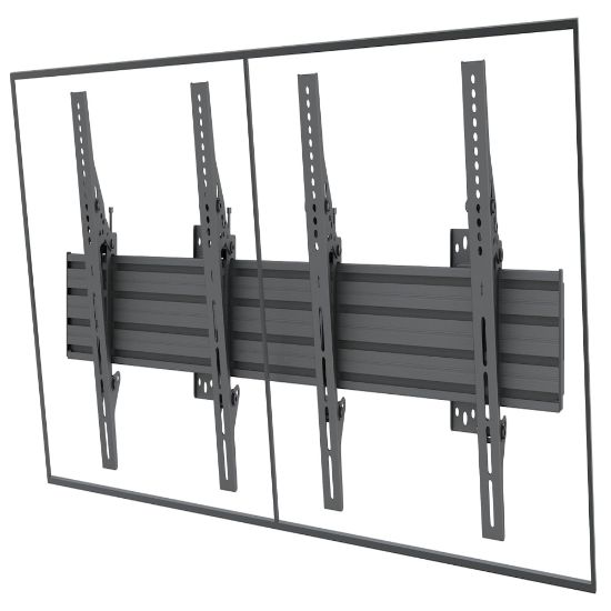 Picture of Mount-It! Dual-Screen Menu Board Wall Mount With Tilt, Black