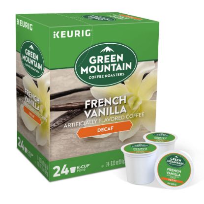 Picture of Green Mountain Coffee Single-Serve Coffee K-Cup Pods, Decaffeinated, French Vanilla, Carton Of 24