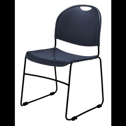 Picture of National Public Seating Commercialine Stack Chair, Navy/Black