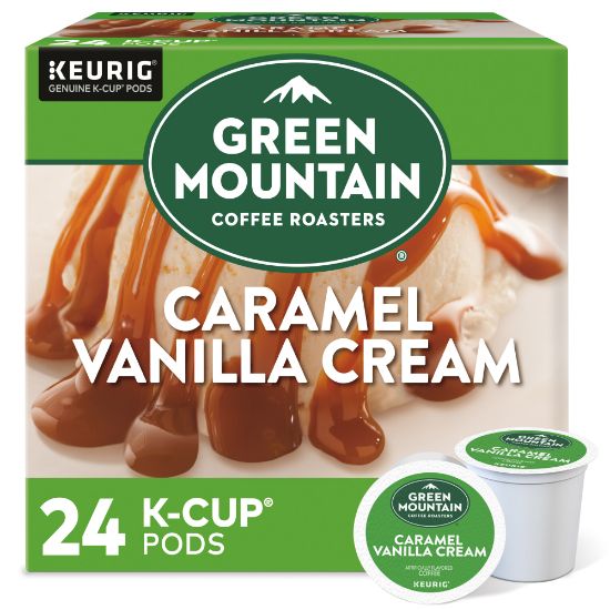 Picture of Green Mountain Coffee Single-Serve Coffee K-Cup Pods, Caramel Vanilla Cream, Carton Of 24