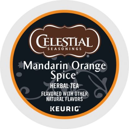 Picture of Celestial Seasonings Single-Serve K-Cup Pods, Mandarin Orange Tea, Box Of 24