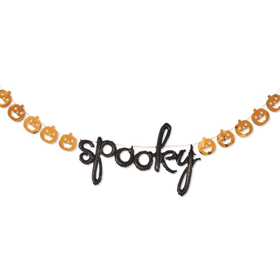 Picture of Amscan Spooky Air-Filled Halloween Banner, 8in x 240in, Black