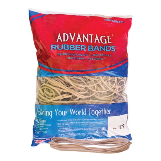 Picture of Alliance Rubber Advantage Rubber Bands, 7in x 1/8in, Natural Crepe, Bag Of 200