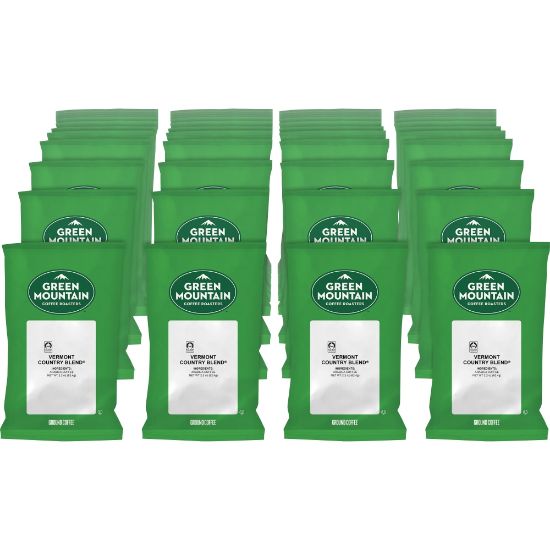 Picture of Green Mountain Coffee Ground Coffee, Fair Trade Vermont Country Blend, 2.2 Oz Per Bag, Carton Of 100 Bags