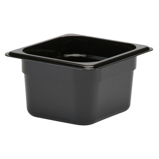 Picture of Cambro Camwear GN 1/6 Size 4in Food Pans, 4inH x 6-3/8inW x 7inD, Black, Set Of 6 Pans